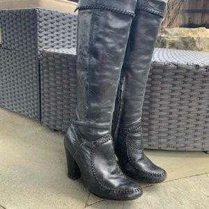 Distressed designer Italian boots